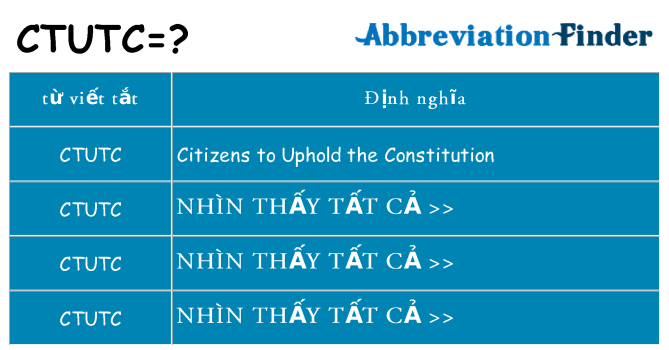 ctutc hiện những gì đứng cho