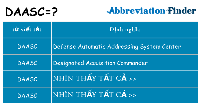 daasc hiện những gì đứng cho