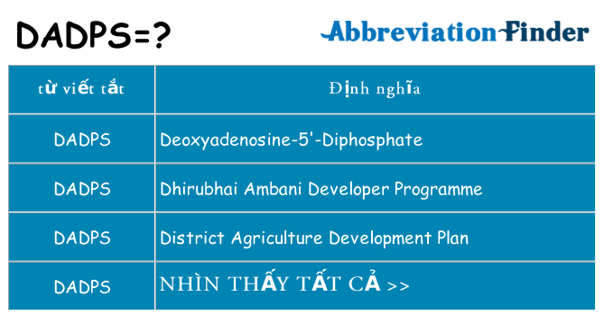 dadps hiện những gì đứng cho