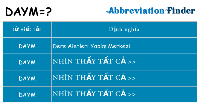 daym hiện những gì đứng cho