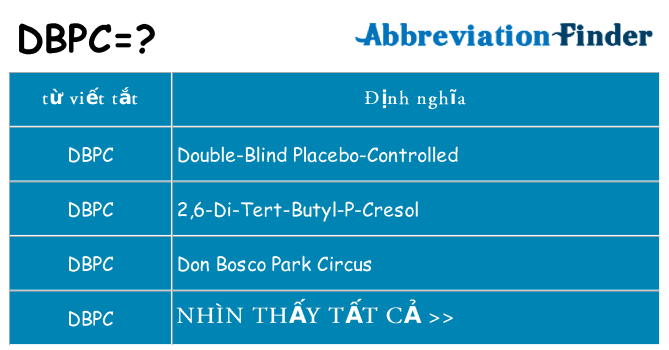 dbpc hiện những gì đứng cho