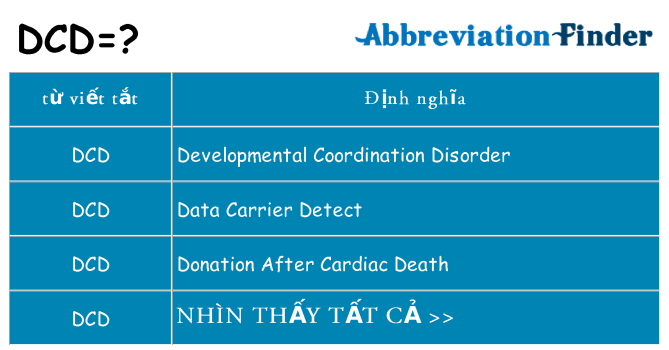 dcd hiện những gì đứng cho