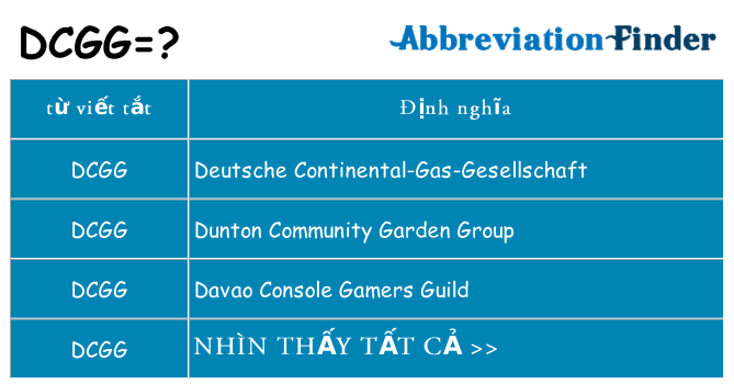 dcgg hiện những gì đứng cho