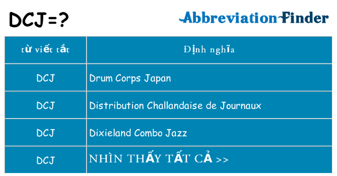 dcj hiện những gì đứng cho