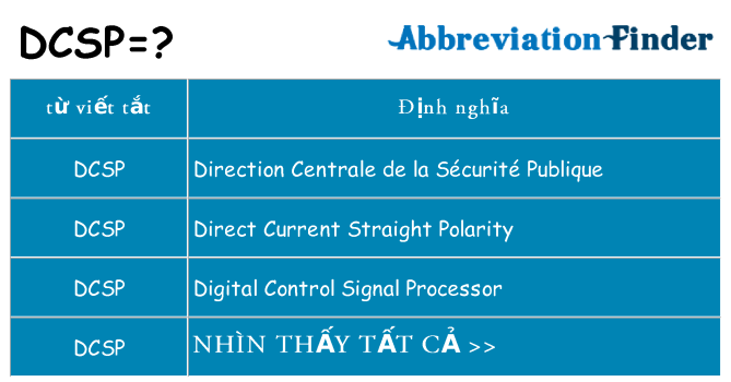 dcsp hiện những gì đứng cho