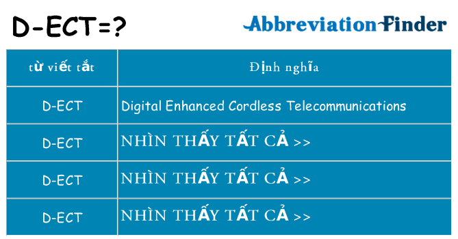 d-ect hiện những gì đứng cho