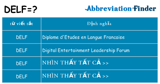 delf hiện những gì đứng cho