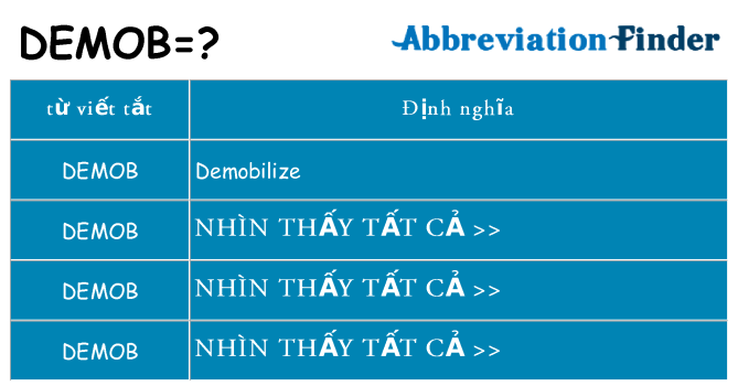 demob hiện những gì đứng cho
