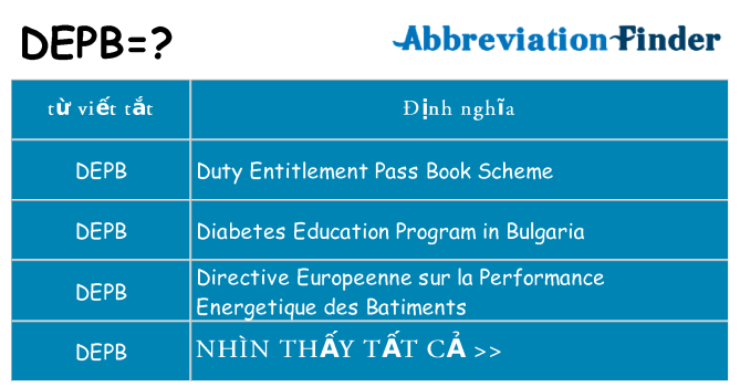 depb hiện những gì đứng cho