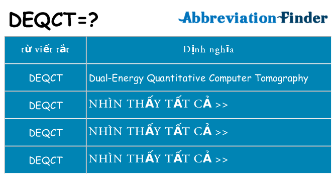 deqct hiện những gì đứng cho