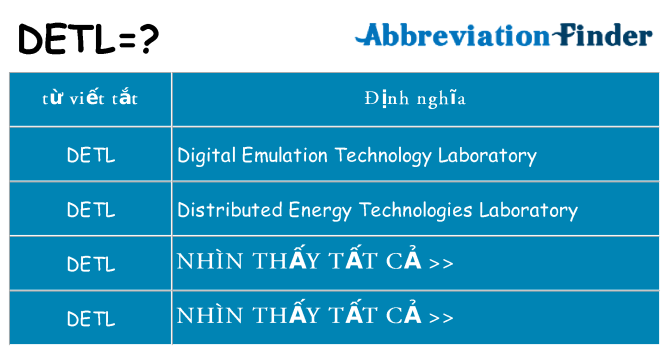 detl hiện những gì đứng cho