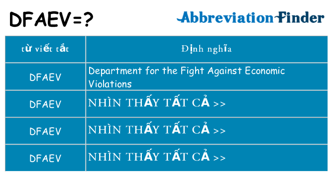 dfaev hiện những gì đứng cho