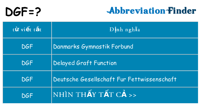 dgf hiện những gì đứng cho