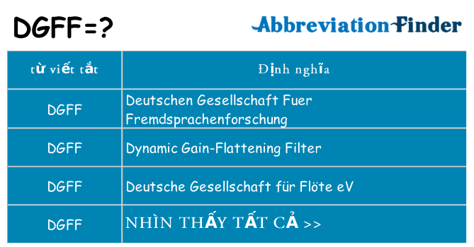 dgff hiện những gì đứng cho
