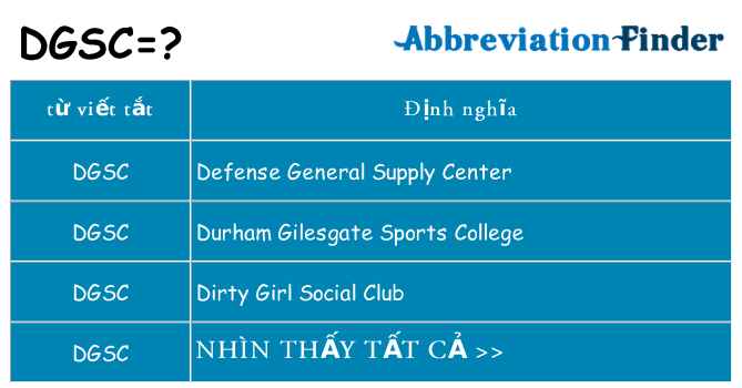 dgsc hiện những gì đứng cho