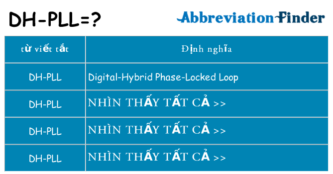 dh-pll hiện những gì đứng cho