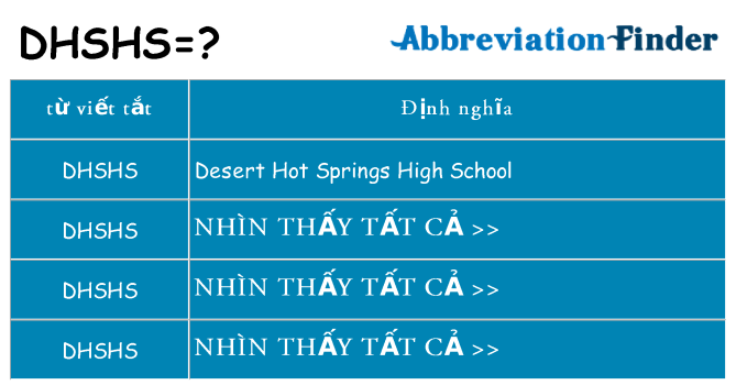 dhshs hiện những gì đứng cho