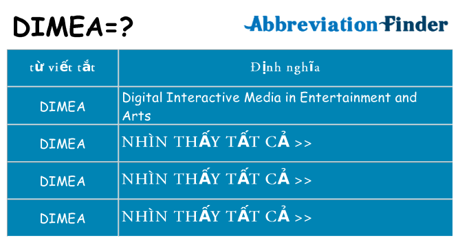 dimea hiện những gì đứng cho