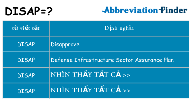 disap hiện những gì đứng cho