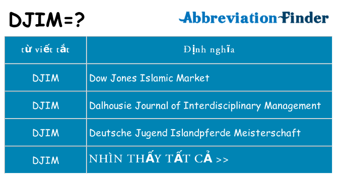 djim hiện những gì đứng cho