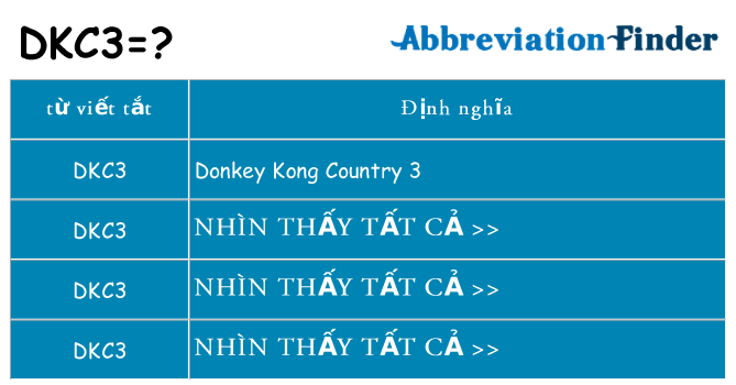 dkc3 hiện những gì đứng cho