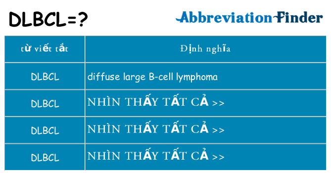 dlbcl hiện những gì đứng cho