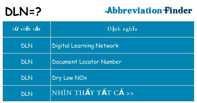 dln hiện những gì đứng cho