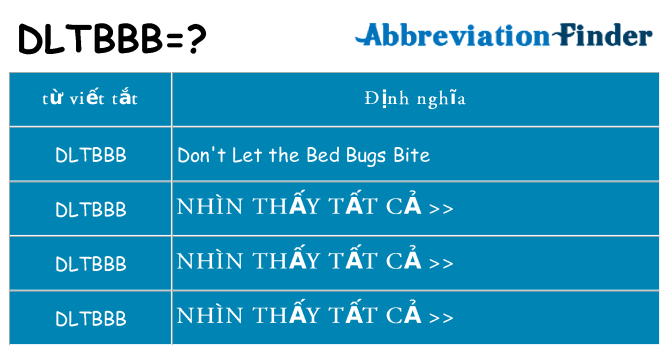 dltbbb hiện những gì đứng cho