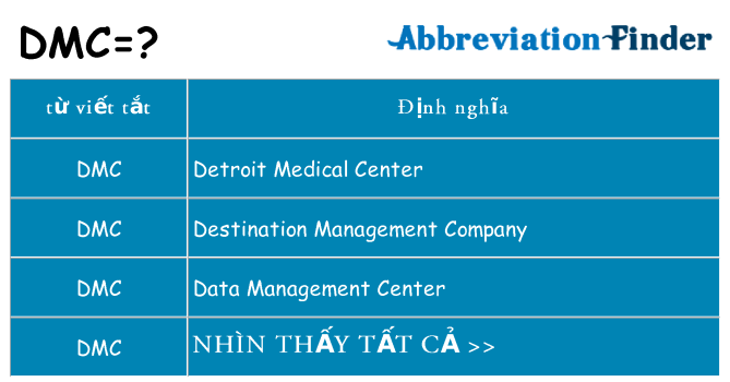 dmc hiện những gì đứng cho
