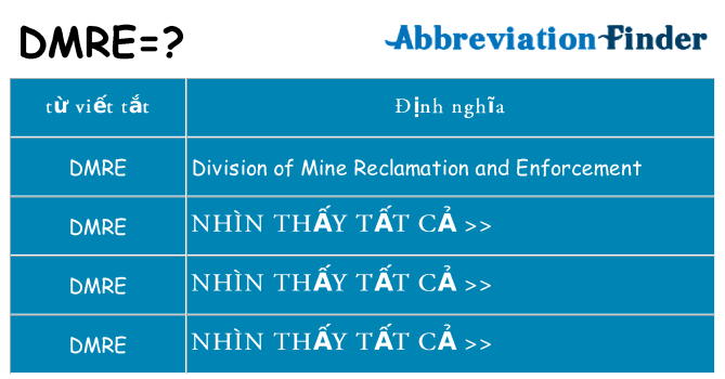 dmre hiện những gì đứng cho