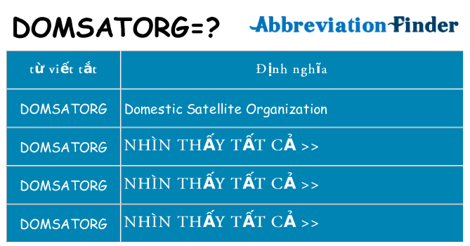 domsatorg hiện những gì đứng cho