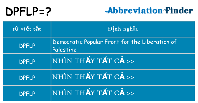 dpflp hiện những gì đứng cho