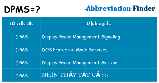 dpms hiện những gì đứng cho