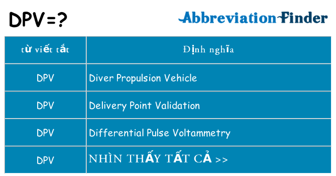 dpv hiện những gì đứng cho