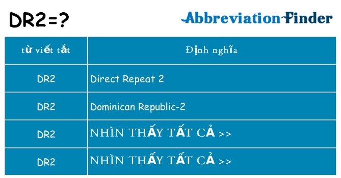 dr2 hiện những gì đứng cho