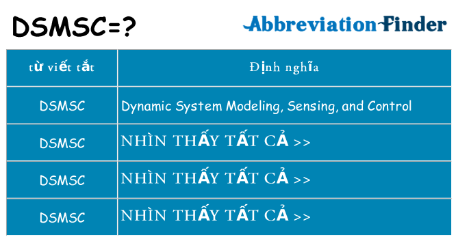dsmsc hiện những gì đứng cho