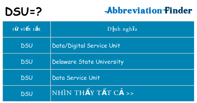 dsu hiện những gì đứng cho
