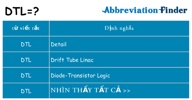 dtl hiện những gì đứng cho