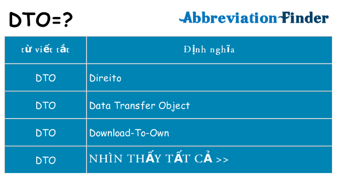 dto hiện những gì đứng cho