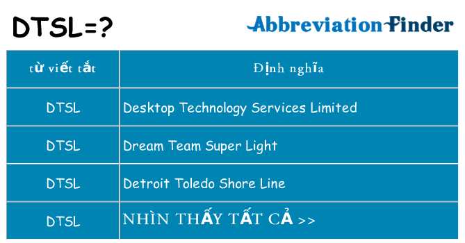dtsl hiện những gì đứng cho