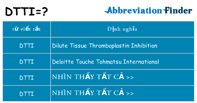 dtti hiện những gì đứng cho