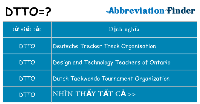 dtto hiện những gì đứng cho