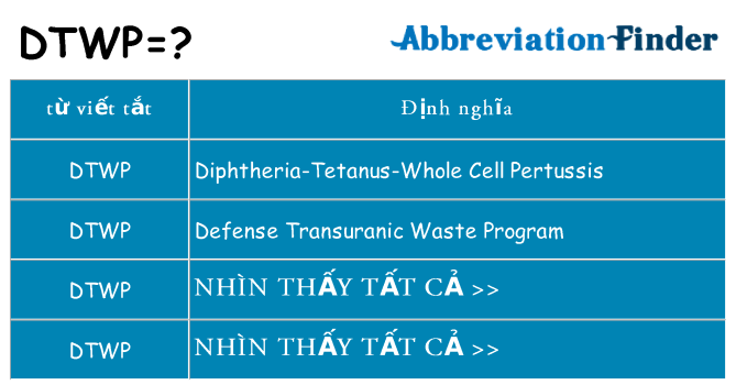 dtwp hiện những gì đứng cho
