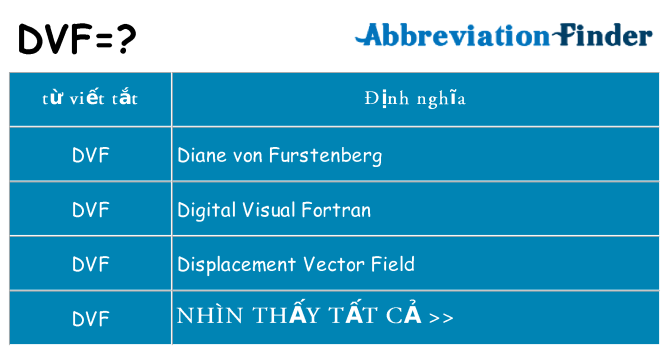 dvf hiện những gì đứng cho