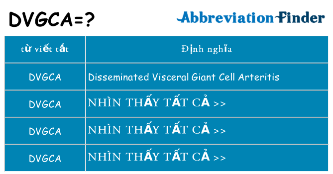 dvgca hiện những gì đứng cho