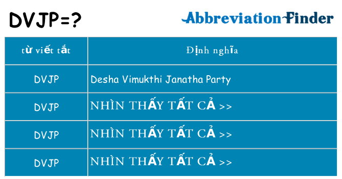 dvjp hiện những gì đứng cho