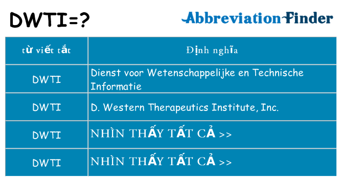 dwti hiện những gì đứng cho