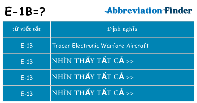 e-1b hiện những gì đứng cho