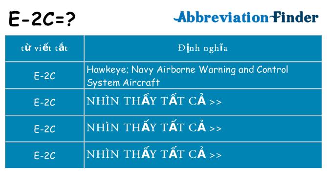 e-2c hiện những gì đứng cho