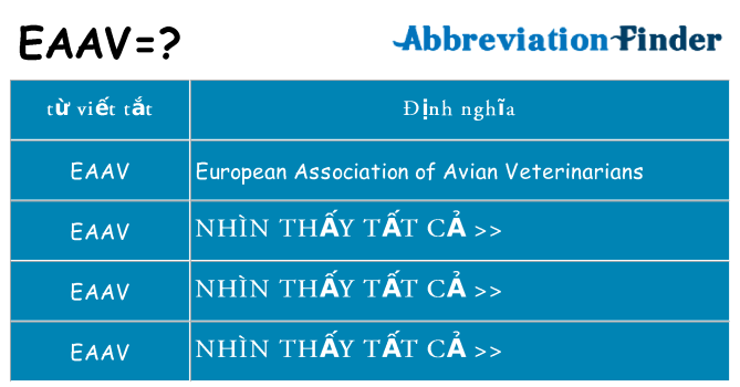 eaav hiện những gì đứng cho